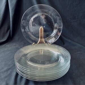 10.5” Clear Glass Dinner Plates
